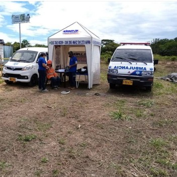 Cubrimiento de Eventos y Areas Seguras 123 Ambulancias Salud con Calidad Ibagué, Colombia